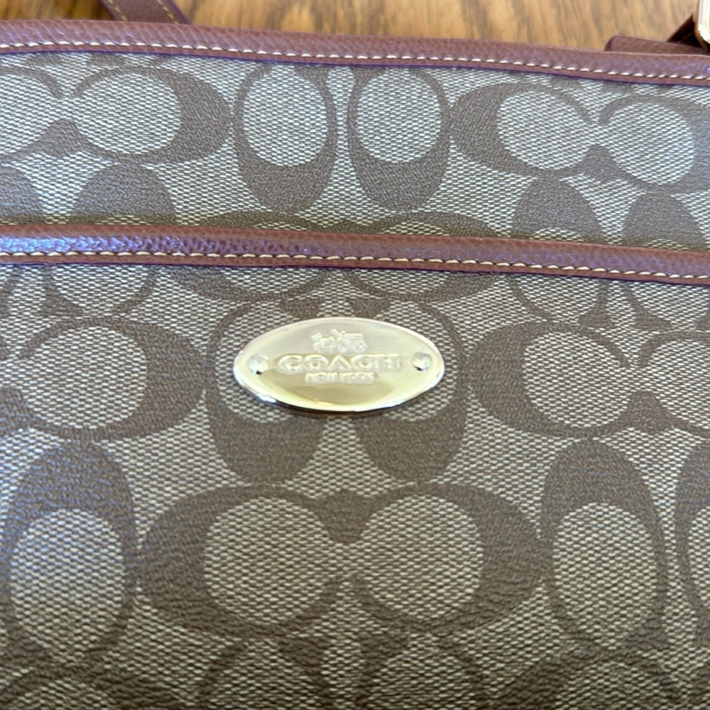 Coach bag about 17” across